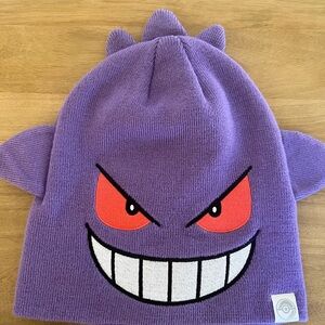 Authentic Pokémon Center Purple Gengar Beanie Hat Like New